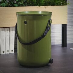 Virtuvinis komposteris Bokashi, Skaza Organko 2, 9,6 L, alyvuogių žalios spalvos, 1kg Bokashi granulių kaina ir informacija | Komposto dėžės, lauko konteineriai | pigu.lt