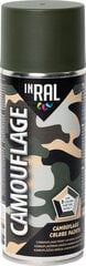 INRAL Camouflage RAL9021, Bronzinė žalia, matinė, 400ml lauko dažai цена и информация | Краска | pigu.lt