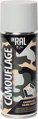 INRAL Camouflage RAL9021, Agato pilka, matinė, 400ml lauko dažai цена и информация | Краска | pigu.lt