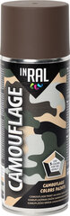 INRAL Camouflage RAL9021,Odos ruda, matinė, 400ml lauko dažai цена и информация | Краска | pigu.lt