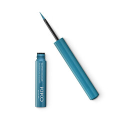 Жидкая водостойкая подводка для глаз Kiko Milano Super Colour Waterproof Eyeliner, 04 Green Teal цена и информация | Тушь, средства для роста ресниц, тени для век, карандаши для глаз | pigu.lt