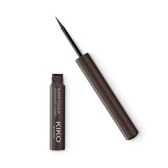 Жидкая водостойкая подводка для глаз Kiko Milano Super Colour Waterproof Eyeliner, 09 Dark Brown цена и информация | Тушь, средства для роста ресниц, тени для век, карандаши для глаз | pigu.lt