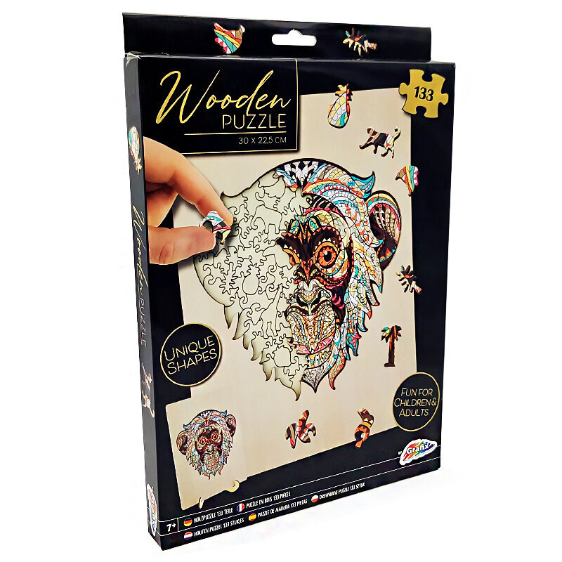 Medinė dėlionė Monkey, 133 vnt цена и информация | Dėlionės (puzzle) | pigu.lt