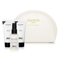 Plaukų priežiros rinkinys Balmain Hair Care Line Cosmetic Bag: nenuplaunamas kondicionierius, 50 ml + šampūnas, 50 ml + kondicionierius, 50 ml kaina ir informacija | Šampūnai | pigu.lt