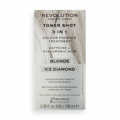 Tonuojanti plaukų priemonė Revolution Toner Shot Blonde Ice Diamond, 100 ml kaina ir informacija | Balzamai, kondicionieriai | pigu.lt