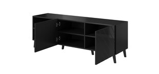 TV staliukas Cama Meble Abeto, 150x42x52 cm, juodas цена и информация | Тумбы под телевизор | pigu.lt