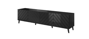 TV staliukas Cama Meble Abeto, 200x42x52 cm, juodas цена и информация | Тумбы под телевизор | pigu.lt