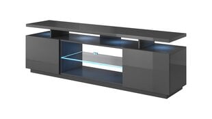 TV staliukas Cama Meble EVA, 180x40x56 cm, pilkas kaina ir informacija | TV staliukai | pigu.lt