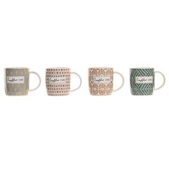 Кружка Mug DKD Home Decor, 365 мл, 4 шт. цена и информация | Стаканы, фужеры, кувшины | pigu.lt