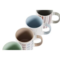 Кружка Mug DKD Home Decor, керамика (330 мл, 4 шт. цена и информация | Стаканы, фужеры, кувшины | pigu.lt