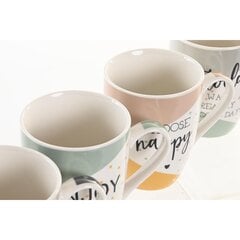 Кружка Mug DKD Home Decor, разноцветная, 340 мл, 4 шт. цена и информация | Стаканы, фужеры, кувшины | pigu.lt