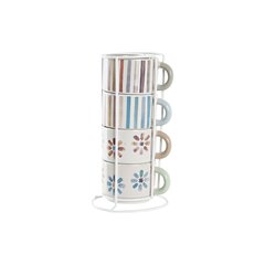 Dkd Home Decor kavos puodelių rinkinys, 4 vnt. kaina ir informacija | Taurės, puodeliai, ąsočiai | pigu.lt