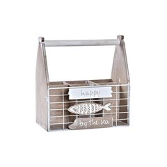 Подставка под бутылки DKD Home Decor Металл Деревянный Коричневый Белый (26 x 15 x 27 cm) цена и информация | Кухонная утварь | pigu.lt