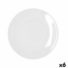 Тарелка Bidasoa Glacial Coupe, белая (25 см) (6 шт.) цена и информация | Посуда, тарелки, обеденные сервизы | pigu.lt