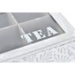 DKD Home Decor dėžutė arbatai, balta kaina ir informacija | Maisto saugojimo  indai | pigu.lt