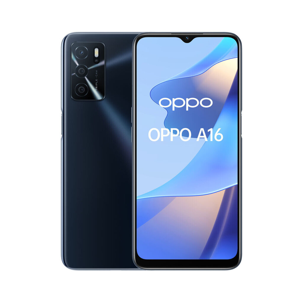 Oppo A16 3GB 32GB 6.52" Black цена и информация | Mobilieji telefonai | pigu.lt