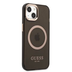 Guess Translucent MagSafe Compatible Case, skirtas iPhone 13, juodas kaina ir informacija | Telefono dėklai | pigu.lt