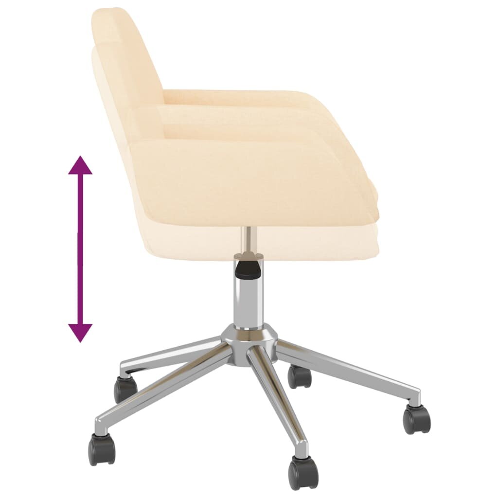 Pasukamos valgomojo kėdės, 2vnt., kreminės spalvos, audinys kaina ir informacija | Virtuvės ir valgomojo kėdės | pigu.lt