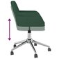 Pasukamos valgomojo kėdės, 2vnt., tamsiai žalios, audinys kaina ir informacija | Virtuvės ir valgomojo kėdės | pigu.lt