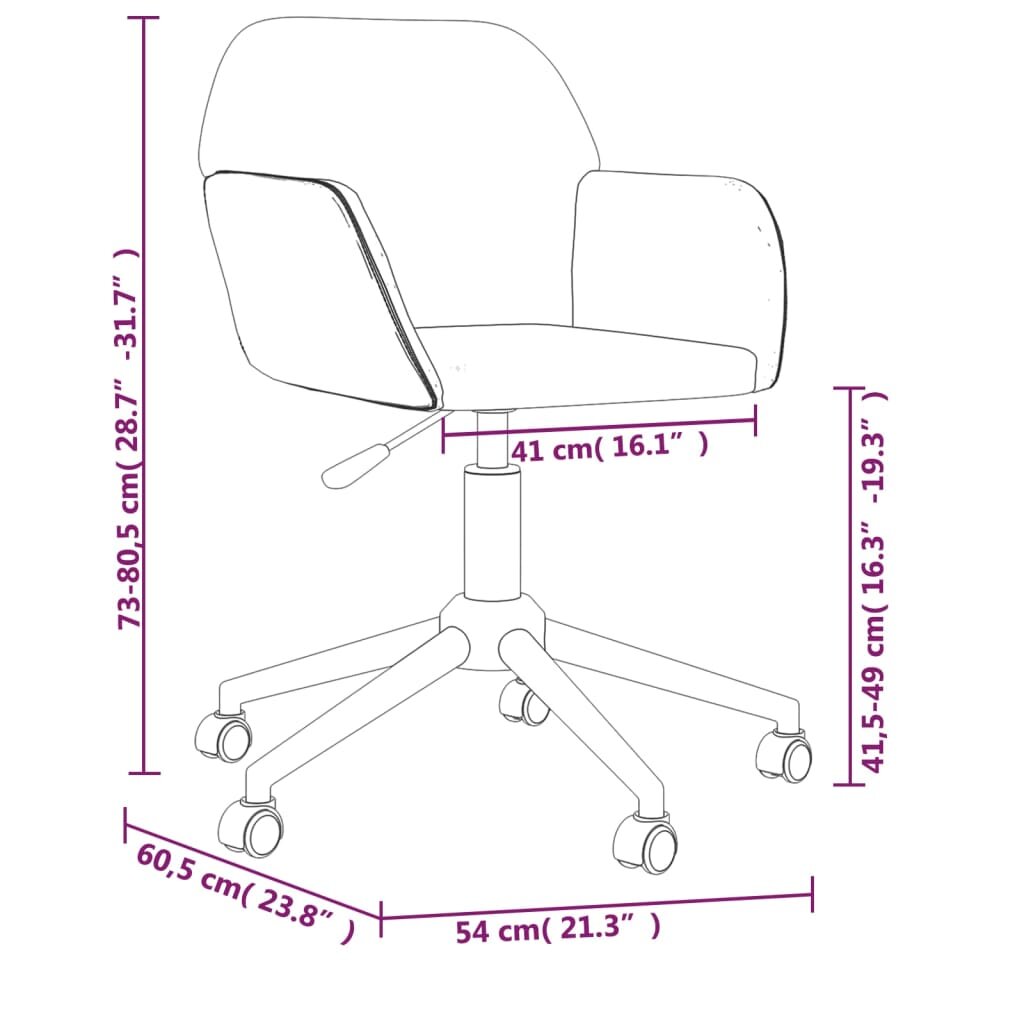 Pasukamos valgomojo kėdės, 2vnt., juodos spalvos, audinys kaina ir informacija | Virtuvės ir valgomojo kėdės | pigu.lt