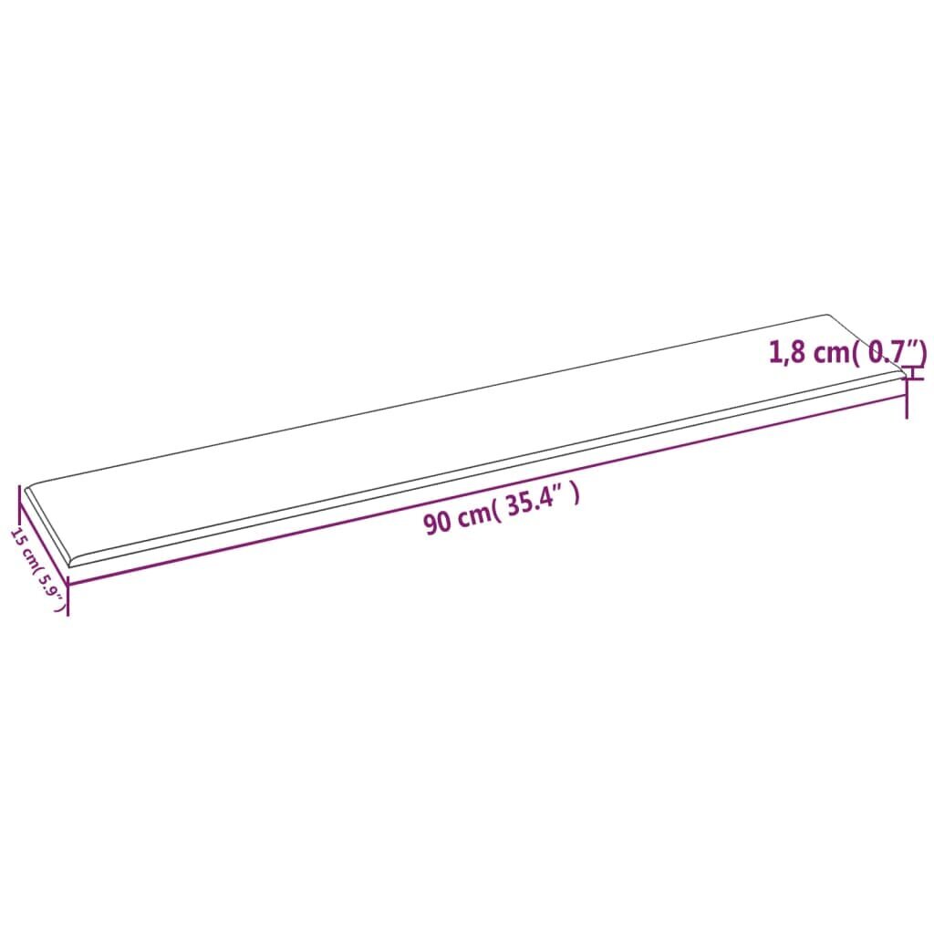 Sienų plokštės, 12vnt., pilkos, 90x15cm, dirbtinė oda, 1,62m² kaina ir informacija |  Lubų, sienų dekoro elementai | pigu.lt