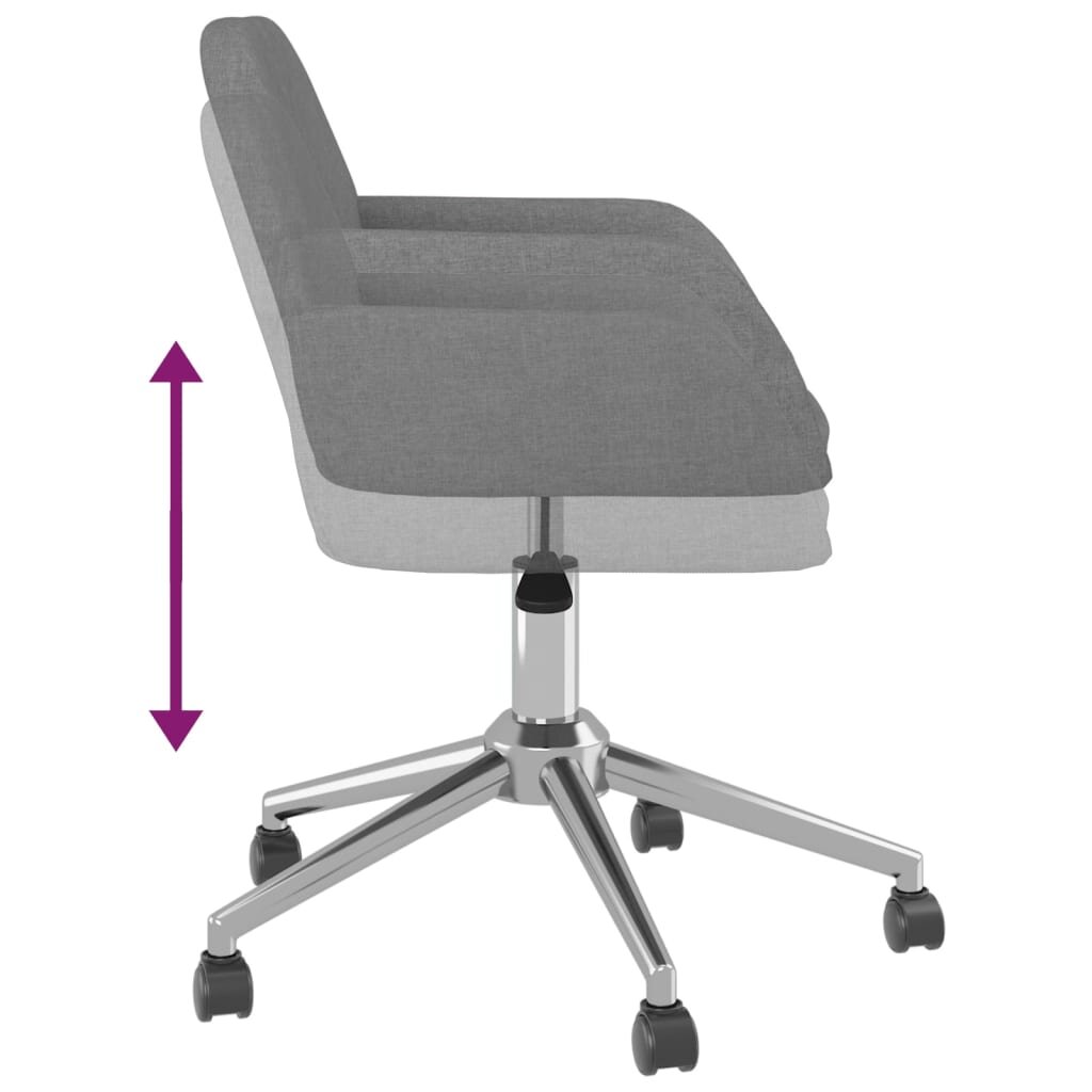Pasukama biuro kėdė, šviesiai pilkos spalvos, audinys kaina ir informacija | Biuro kėdės | pigu.lt