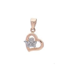 Кулон из красного золота с бриллиантами «Сердце»  цена и информация | Женское колье | pigu.lt