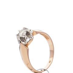 Золотое кольцо для женщин с бриллиантом цена и информация | Кольцо | pigu.lt
