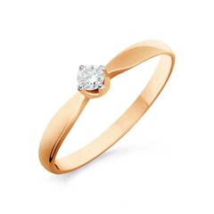 Auksinis žiedas su briliantu moterims kaina ir informacija | Žiedai | pigu.lt