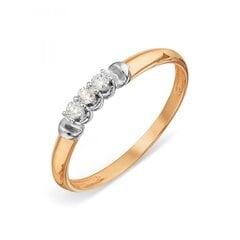 Auksinis žiedas moterims su briliantais kaina ir informacija | Žiedai | pigu.lt