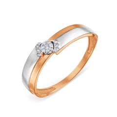 Auksinis žiedas moterims su deimantais kaina ir informacija | Žiedai | pigu.lt