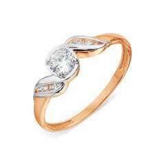 Золотое кольцо для женщин с цирконием цена и информация | Кольца | pigu.lt