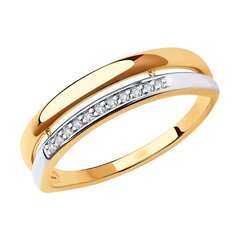 Золотое кольцо для женщин с цирконием цена и информация | Кольца | pigu.lt