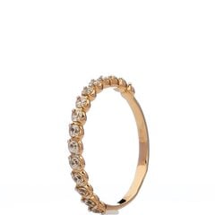 Auksinis žiedas su cirkoniais moterims kaina ir informacija | Žiedai | pigu.lt