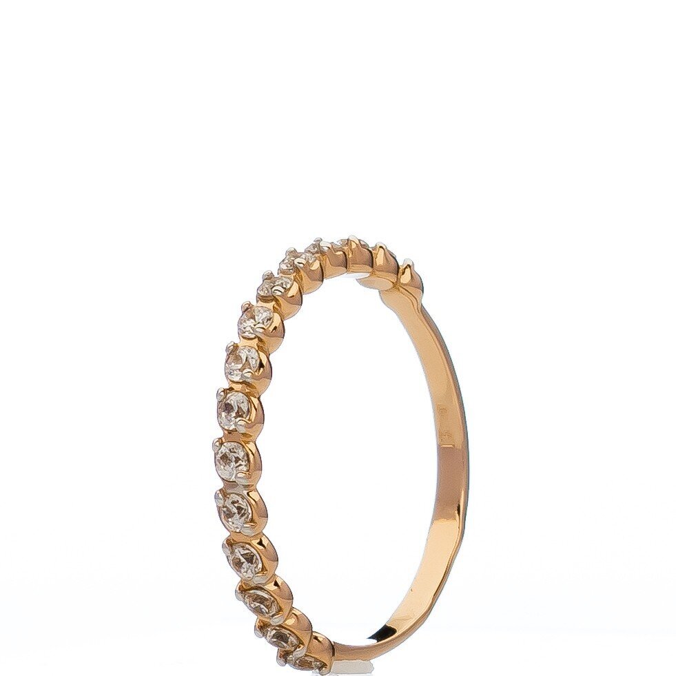 Auksinis žiedas su cirkoniais moterims цена и информация | Žiedai | pigu.lt