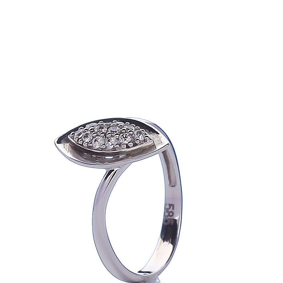 Auksinis žiedas su cirkoniais moterims цена и информация | Žiedai | pigu.lt