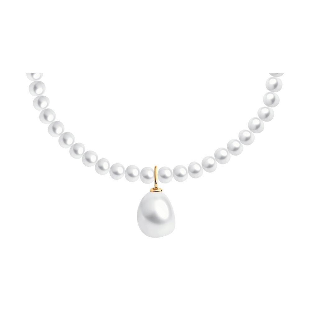 Perlų vėrinys su auksu moterims kaina ir informacija | Kaklo papuošalai | pigu.lt