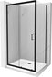 Dušo kabina Mexen Apia su padėklu ir sifonu, Black+White/Black, 130x70,80,90,100 cm цена и информация | Dušo kabinos | pigu.lt