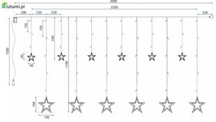 LED užuolaida su nuotolinio valdymo pulteliu (CD002-138) цена и информация | Рождественское украшение CA1031, 10 см | pigu.lt