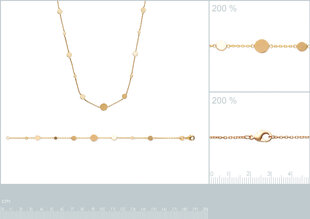 Браслет с золотым покрытием 750°, 18см, произведено во Франции цена и информация | Женские браслеты | pigu.lt