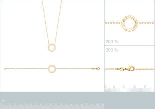 Браслет с золотым покрытием 750°, 18см, произведено во Франции цена и информация | Женские браслеты | pigu.lt