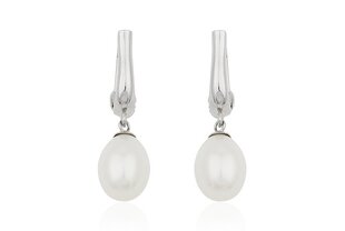 Sidabriniai auskarai su perlais moterims 0008477000494 kaina ir informacija | Auskarai | pigu.lt