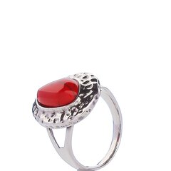 Серебряное кольцо с кораллом 0002428400450 цена и информация | Кольца | pigu.lt