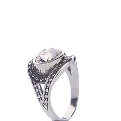 Sidabrinis žiedas su kristalu 0001217800530 kaina ir informacija | Žiedai | pigu.lt