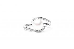 Sidabrinis žiedas su perlais ir cirkoniais 0008491400284 kaina ir informacija | Žiedai | pigu.lt