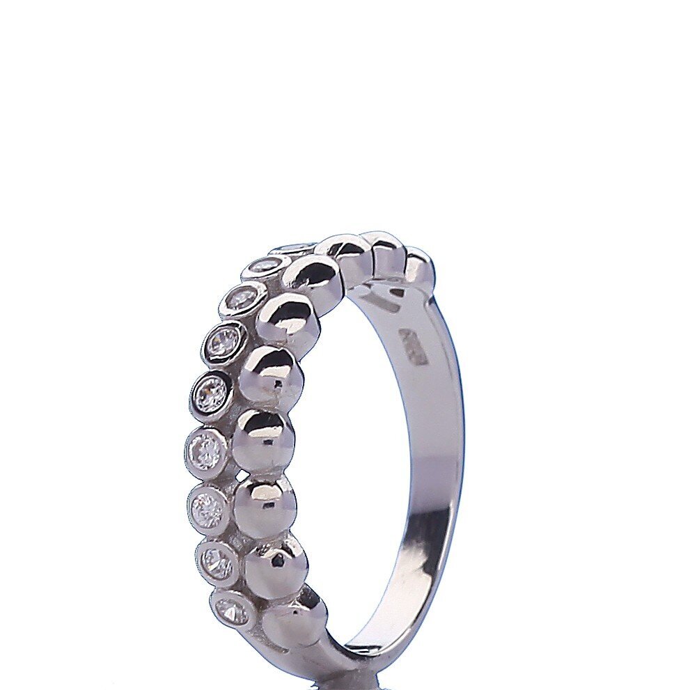 Sidabrinis žiedas moterims su cirkoniais 0005661000350 цена и информация | Žiedai | pigu.lt