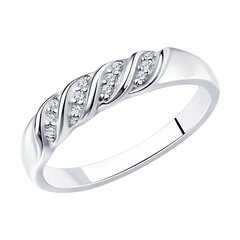 Sidabrinis žiedas moterims su cirkoniais 0008886300197 kaina ir informacija | Žiedai | pigu.lt