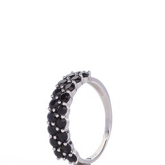 Серебряное кольцо с цирконами цена и информация | Кольца | pigu.lt