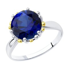 Sidabrinis žiedas su mėlynuoju sitalu 0008866300263 kaina ir informacija | Žiedai | pigu.lt