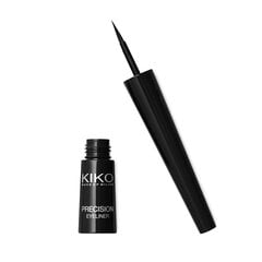 Жидкая подводка для глаз с войлочным аппликатором Kiko Milano Precision Eyeliner цена и информация | Тушь, средства для роста ресниц, тени для век, карандаши для глаз | pigu.lt